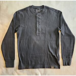 Filson Men's Waffle Knit Henley XS Long Sleeve Charcoal Dark Grey Thermal Base